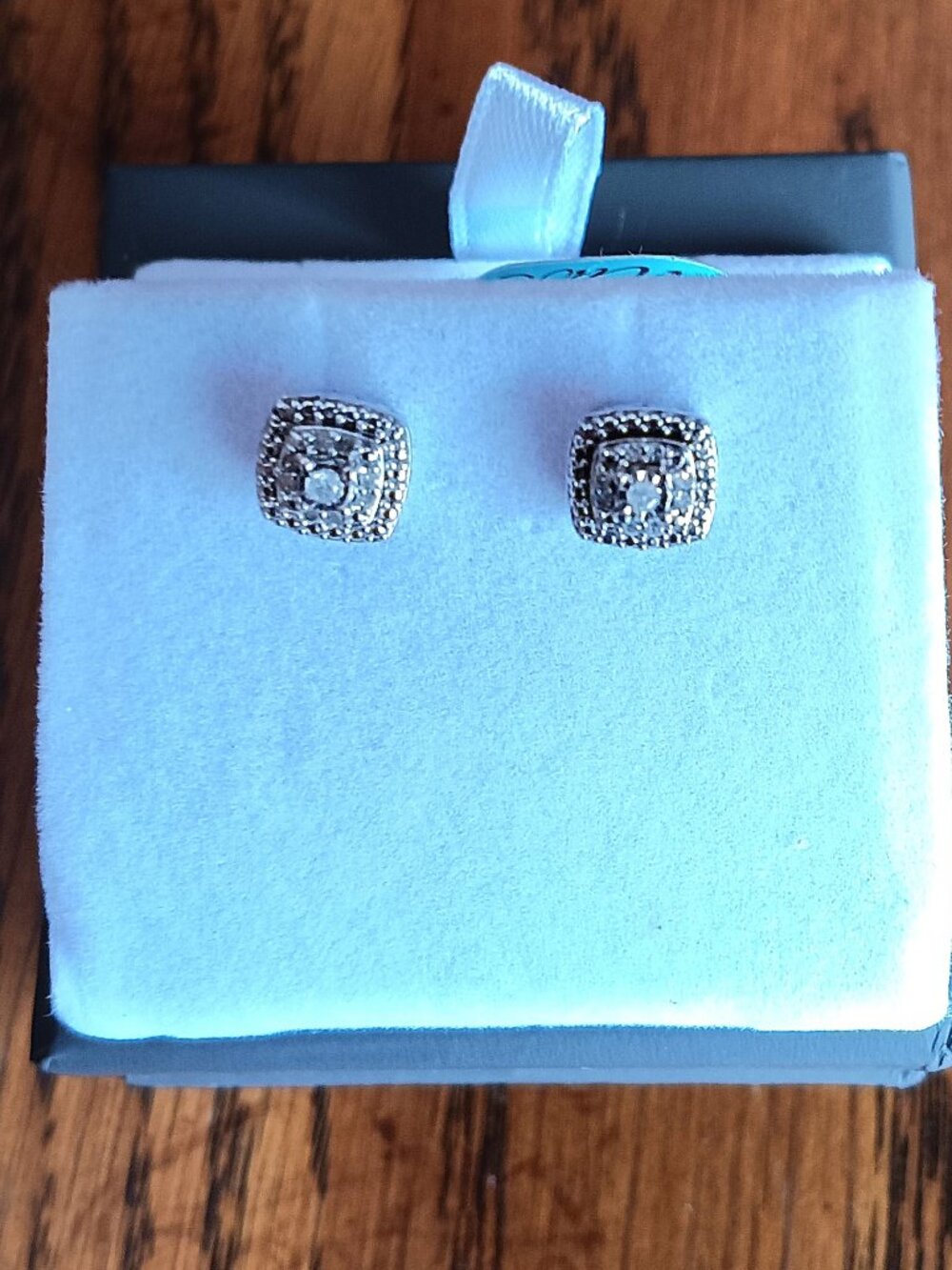 New Effy 1/10 tw. ct. Square Diamond Stud earrings